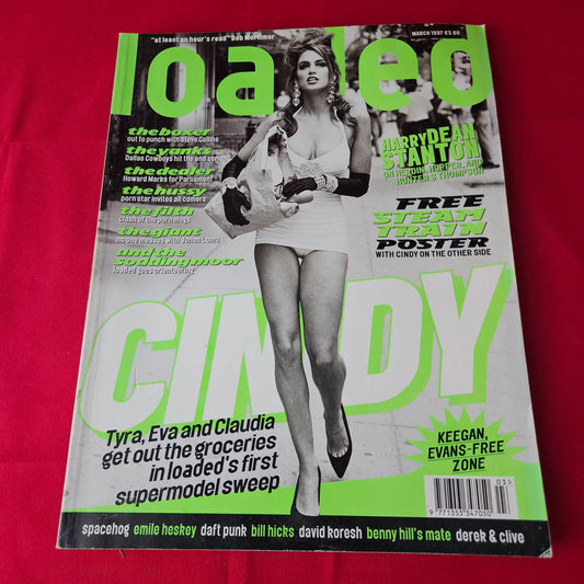 Loaded Magazine March 1997 (1409) Cindy Crawford Anna Amore Tyra Eva Claudia Poster