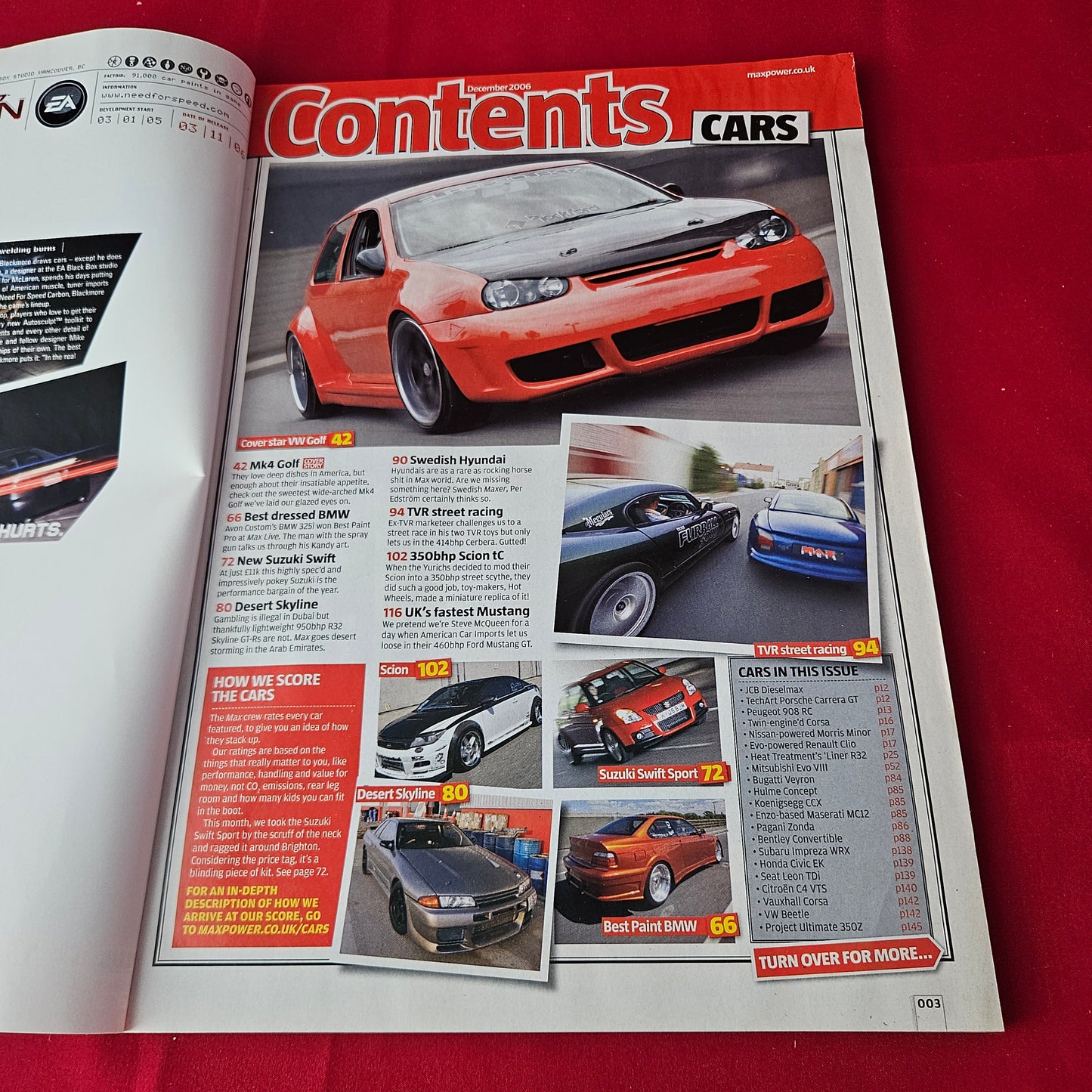 Max Power Magazine December 2006 (1410) Tiffany Leigh Fowler VW Golf BMW Skyline TVR