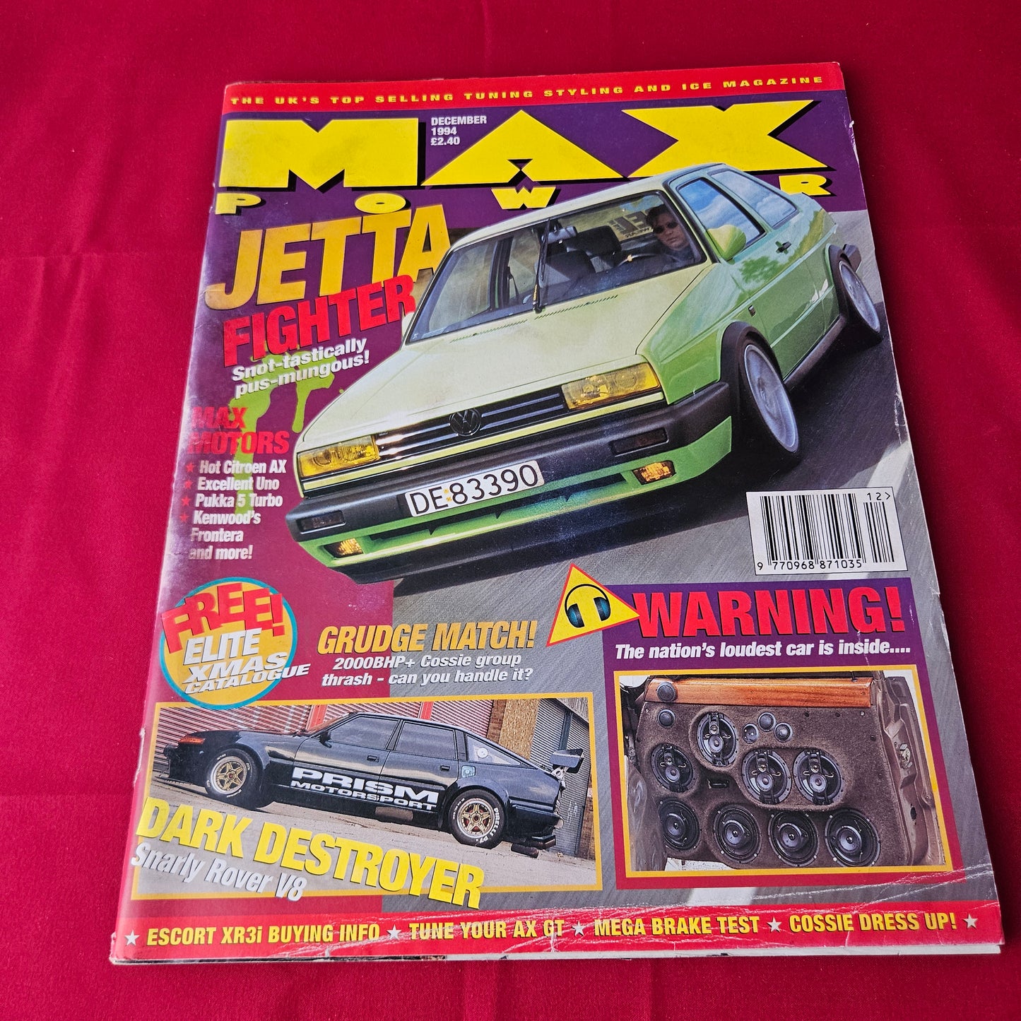 Max Power Magazine December 1994 (1410) VW Jetta Fighter Hot Citroen AX Uno Turbo Skeete 5 Rover V8