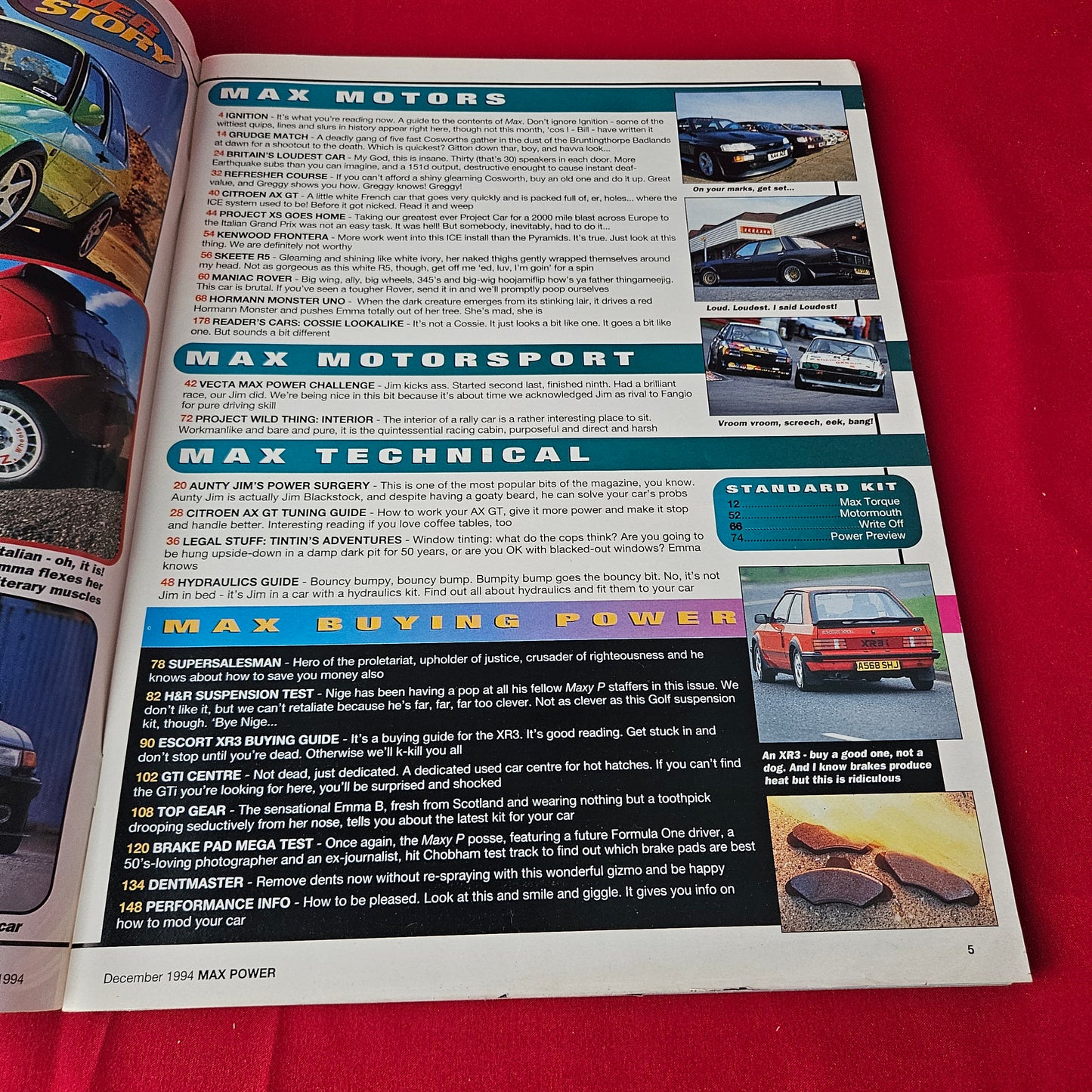 Max Power Magazine December 1994 (1410) VW Jetta Fighter Hot Citroen AX Uno Turbo Skeete 5 Rover V8