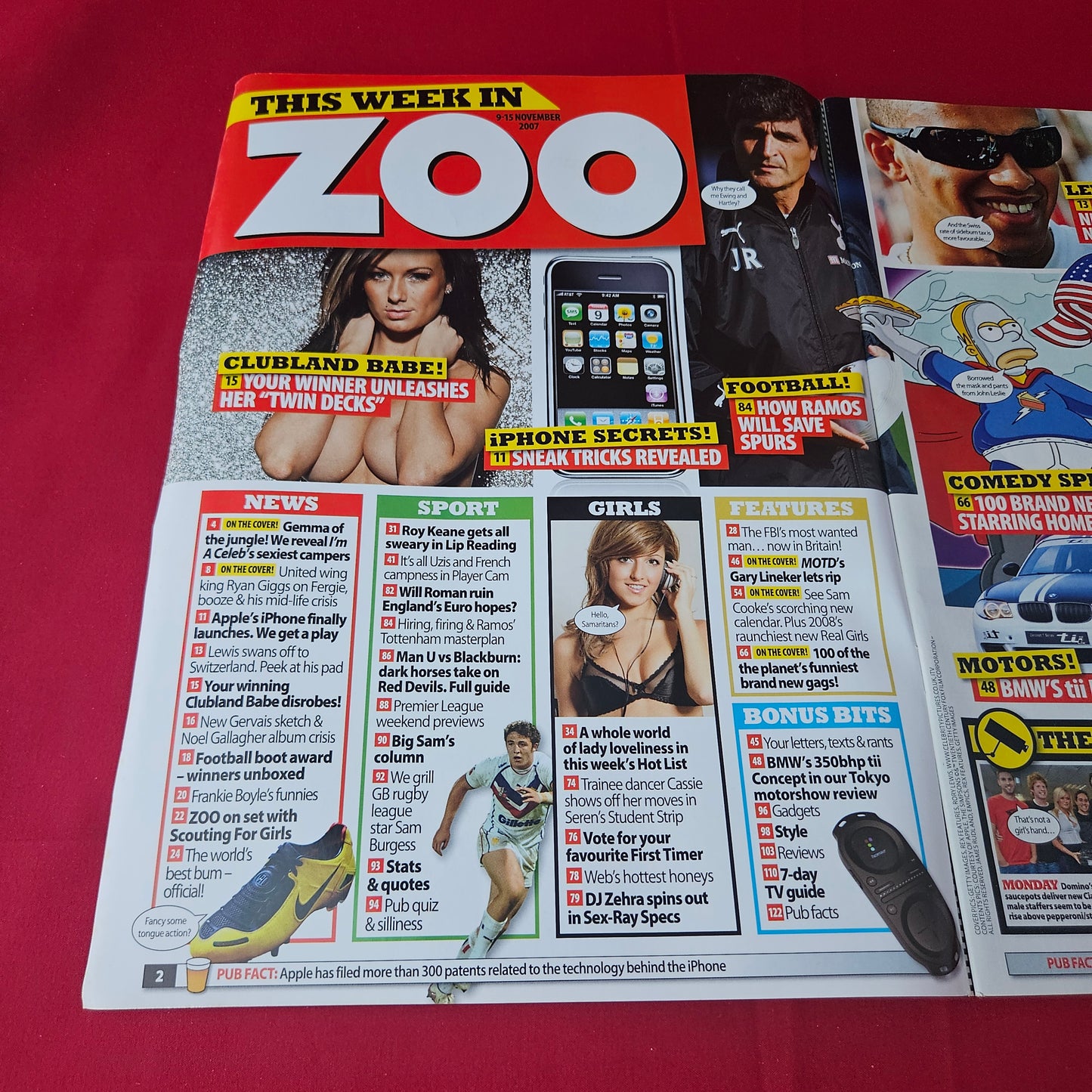 Zoo Magazine 9-15 November 2007 (1412) Gemma Atkinson Sam Cooke Calendar Girls