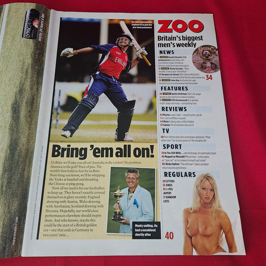 Zoo Magazine 1-7 October 2004 (1415) POSTER Rachel Stevens Christina Britney Nicola Alexandra Lauren