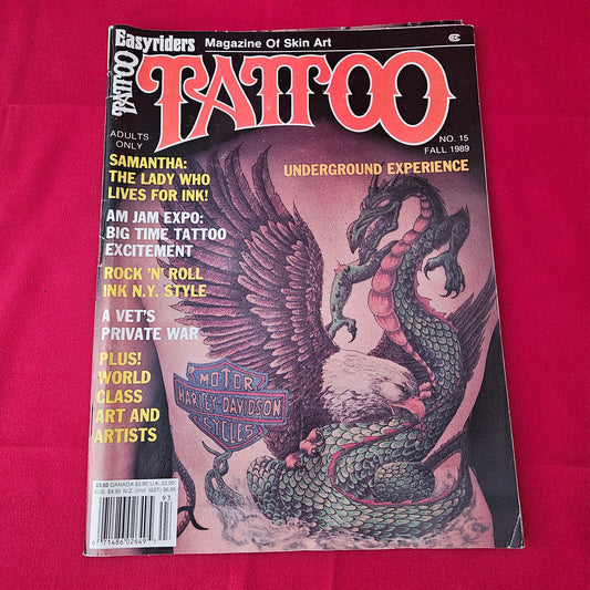 Easyriders Tattoo Magazine Fall 1989 No 15 (1416) Harley Davidson Dragon Eagle Skin Art