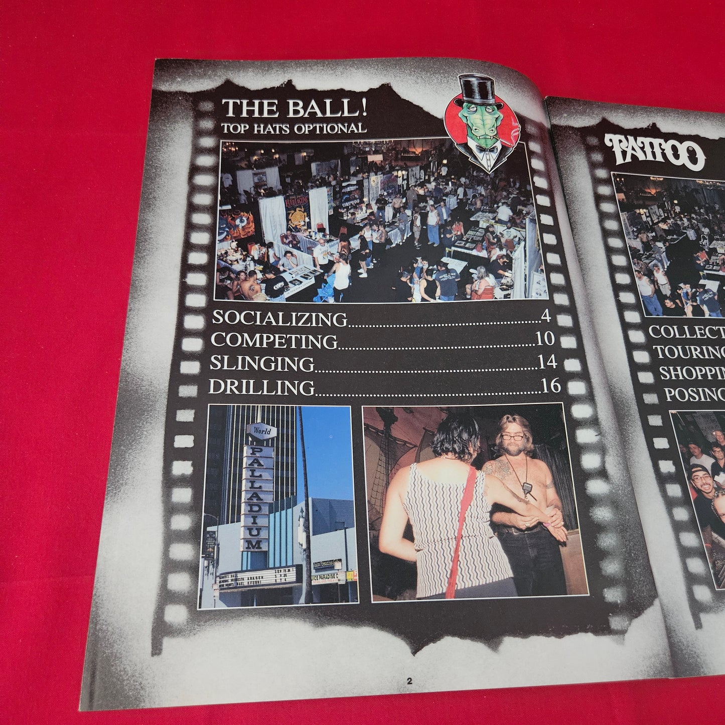 Tattoo Magazine Supplement Inkslinger’s Ball (1416) Skull Lizard Filmstrip Tattoo Artwork