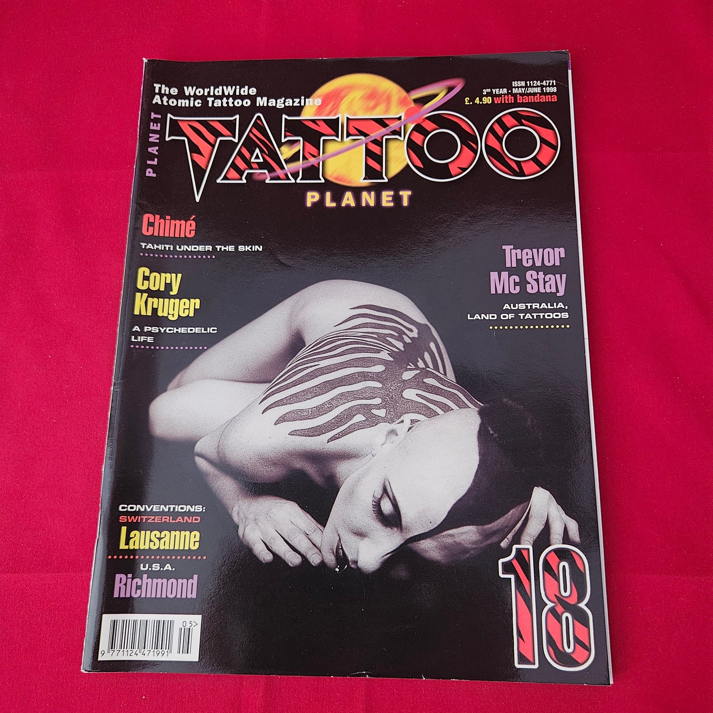 Planet Tattoo May June 1998 Issue 18 (1416) Atomic Tattoo Tribal Backpiece Devil Fantasy Tattoo Art