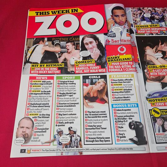 Zoo Magazine 19-25 October 2007 (1417) Amii Grove Jessica Biel Kate Moss Cheryl Cole Kimberley Walsh
