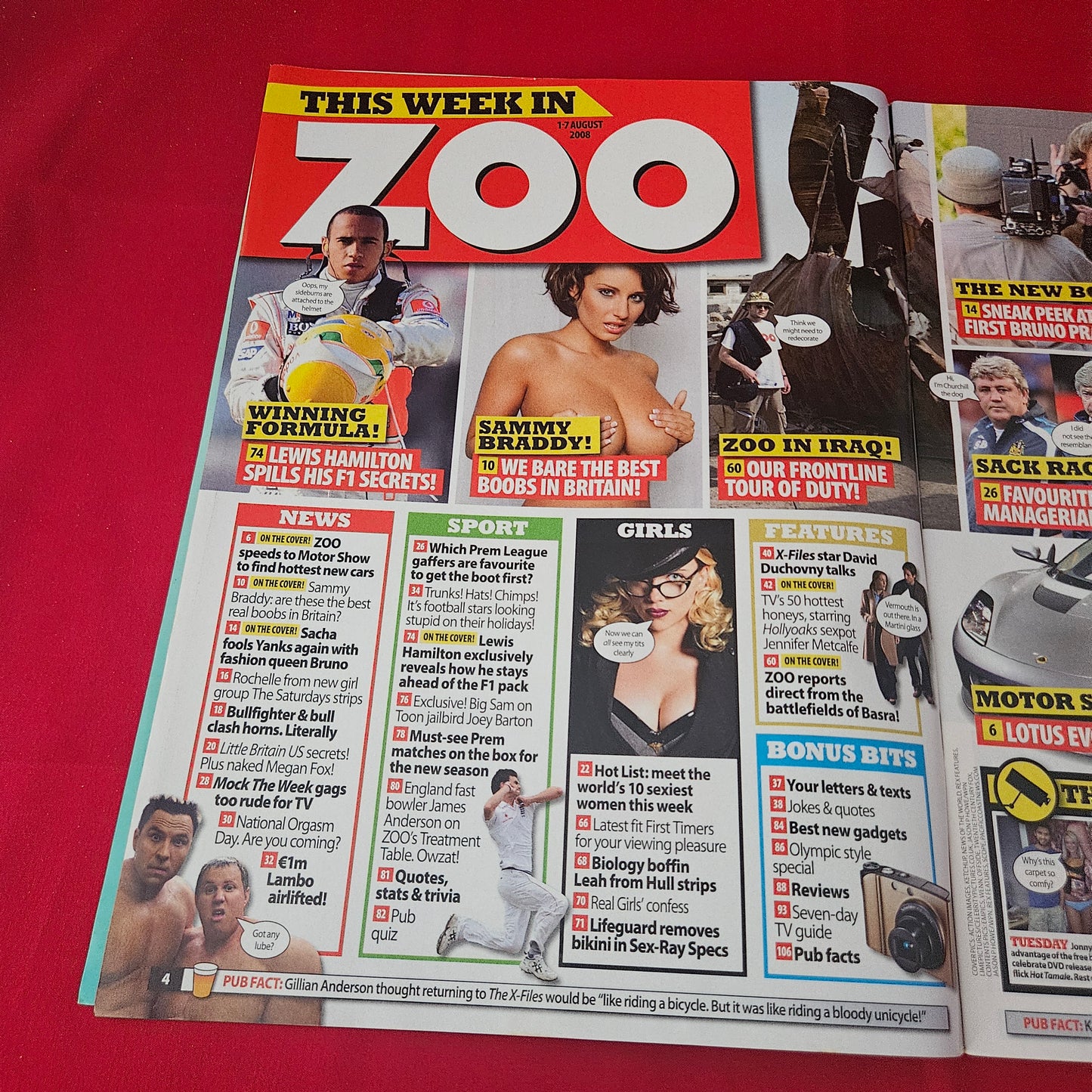 Zoo Magazine 1-7 August 2008 (1417) Jennifer Metcalfe Sammy Braddy Chanelle Hayes Zoe Lister