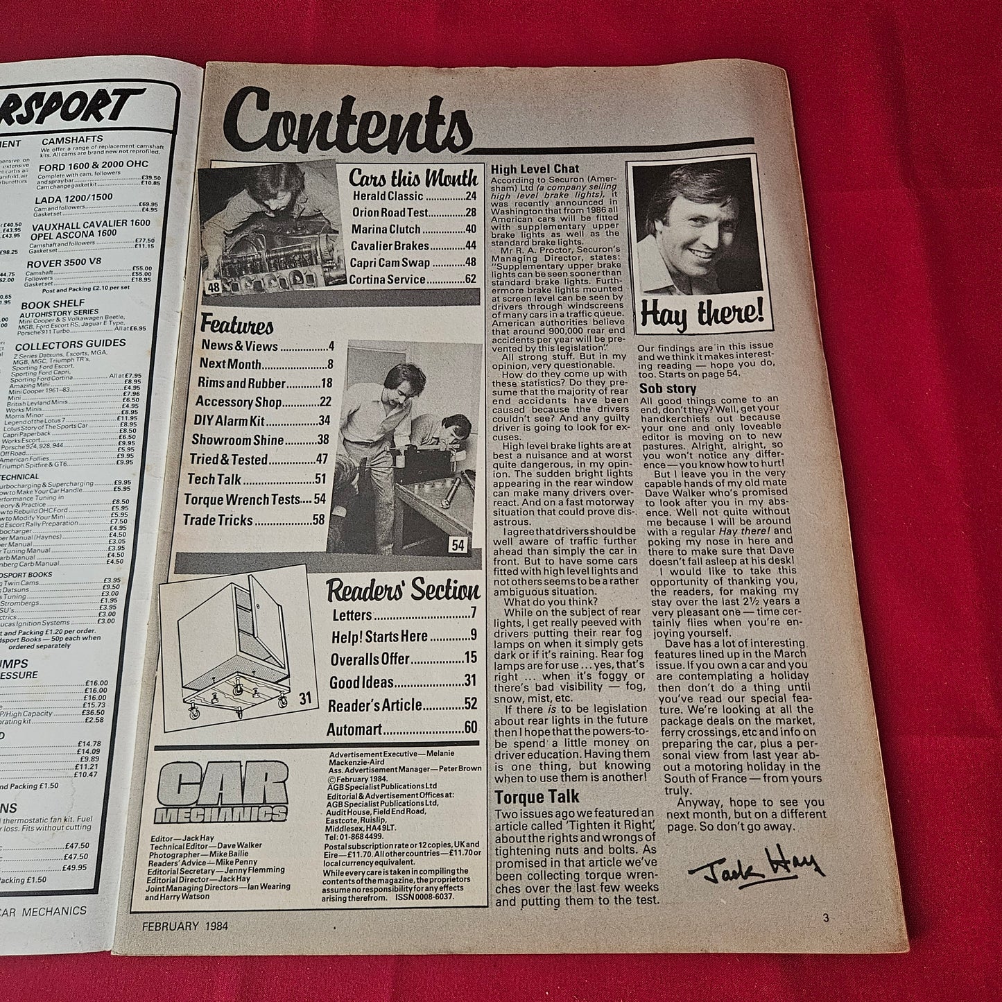 Car Mechanics Magazine February 1984 (1419) Ford Orion Marina Cavalier Capri Cortina
