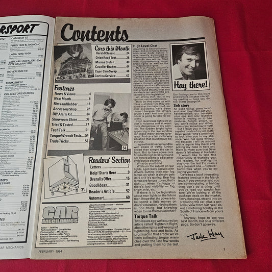 Car Mechanics Magazine February 1984 (1419) Ford Orion Marina Cavalier Capri Cortina