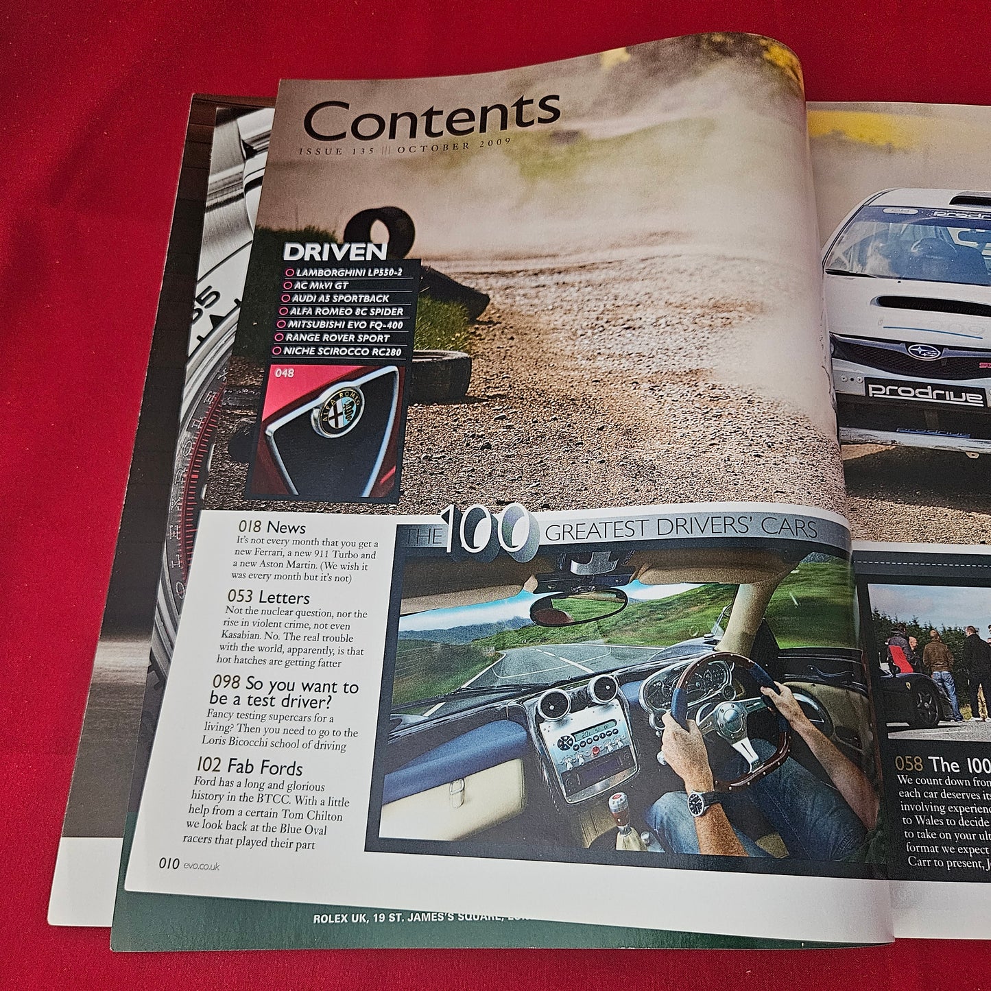 evo Magazine Issue 135 October 2009 (1420) Ferrari F50 Porsche 911 Caterham Seven AC Cobra