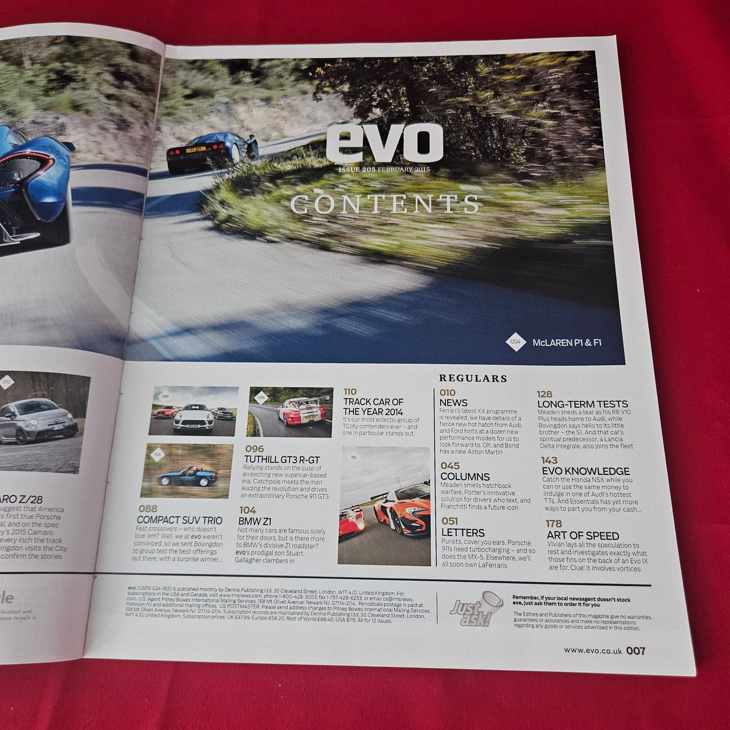 evo Magazine Issue 205 February 2015 (1420) McLaren F1 McLaren P1 Abarth 695 Biposto Camaro Z28