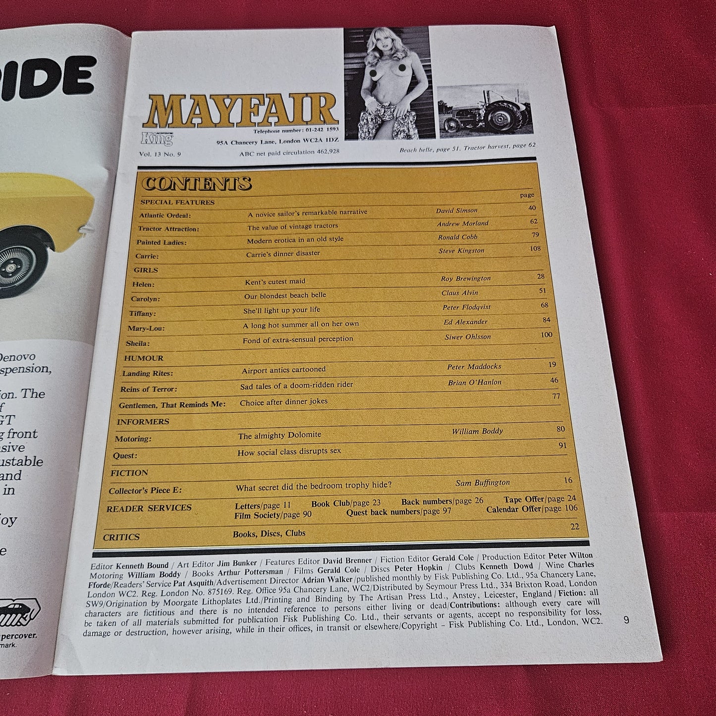 Mayfair Magazine Vol 13 No 9 (1420) Helen Carolyn Evans Tiffany Mary-Lou Sheila