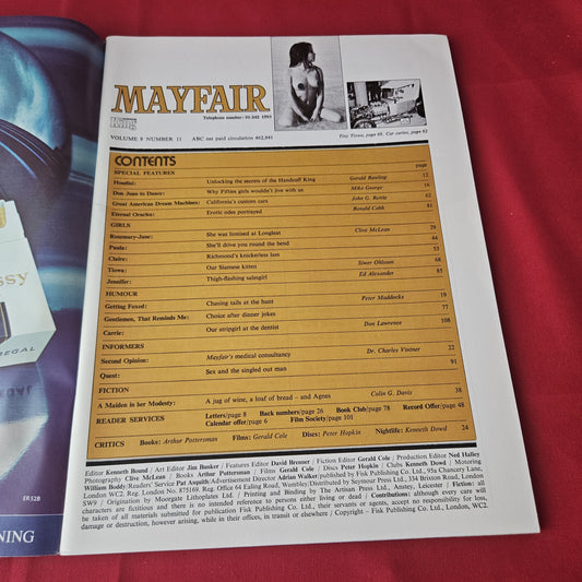 Mayfair Magazine Vol 9 No 11 (1421) Rosemary-Jane Paula Claire Nicholson Tiowa Jennifer