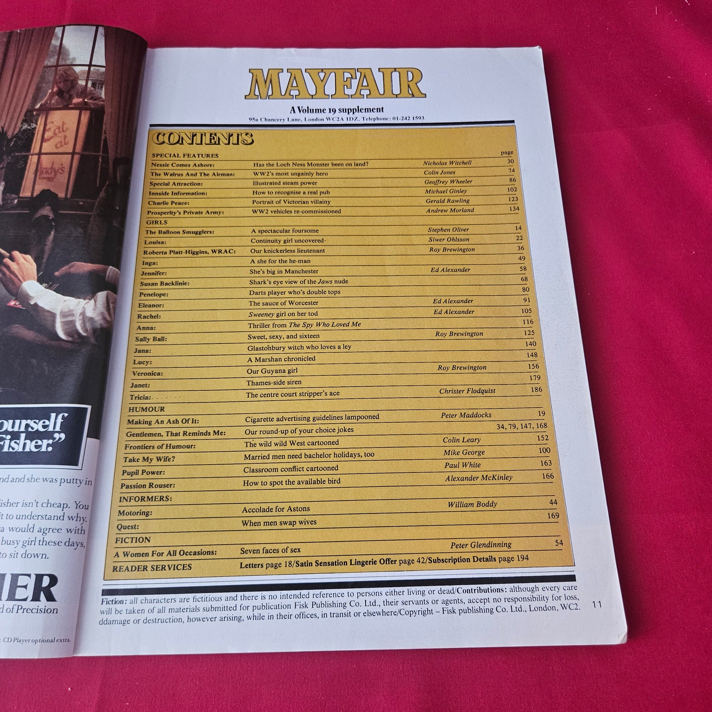 Best of Mayfair No. 4 Magazine (1420) Bobbie Platt-Higgins Susan Backlinie Louisa Inga Jennifer