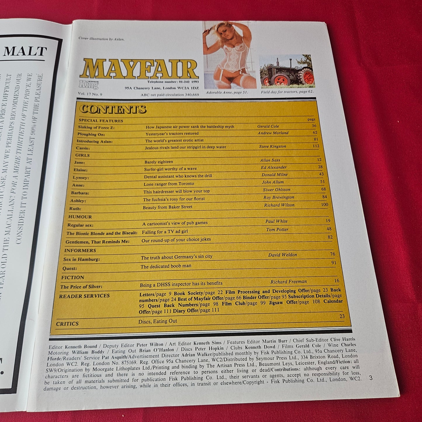Mayfair Magazine Vol 17 No 9 (1420) Anne Markham Jane Elaine Lynsey Barbara Ashley Rut