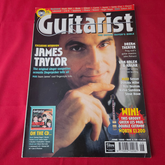 Guitarist Magazine June 1998 (1422) James Taylor Eddie Van Halen John Petrucci Sammy Hagar Richie Sambora