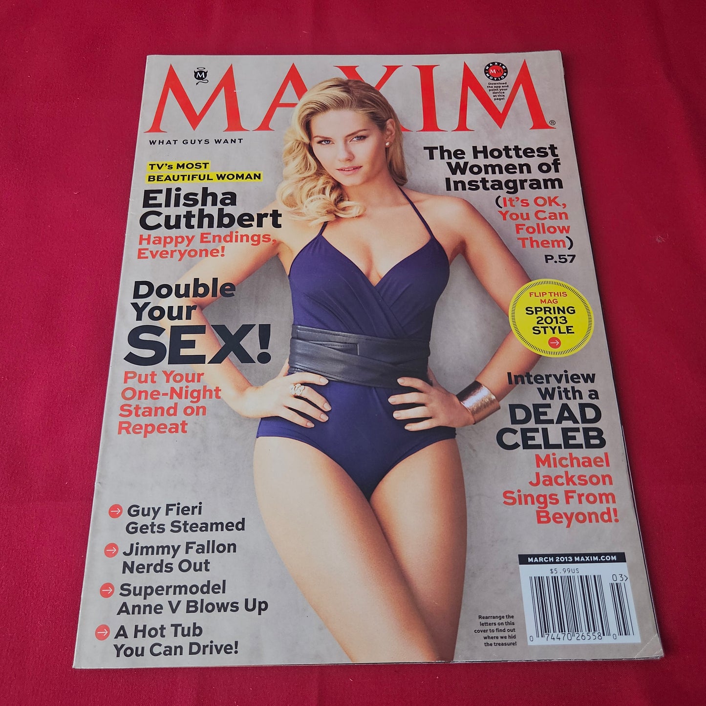 Maxim Magazine March 2013 (1423) Elisha Cuthbert Michael Jackson Guy Fieri Jimmy Fallon Anne V