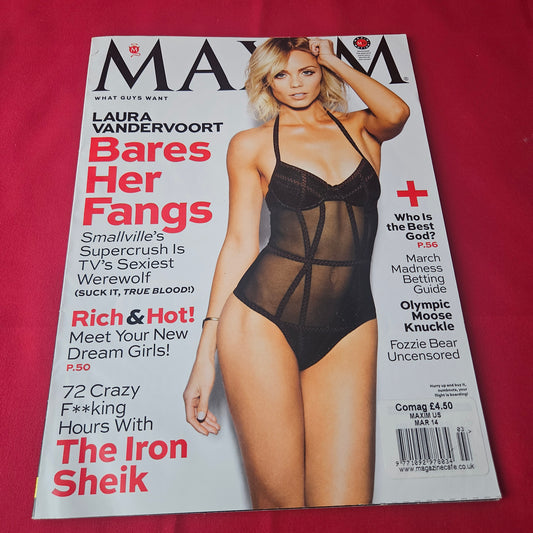Maxim Magazine March 2014 (1423) Laura Vandervoort Iron Sheik Justin Bieber Tara Lipinski