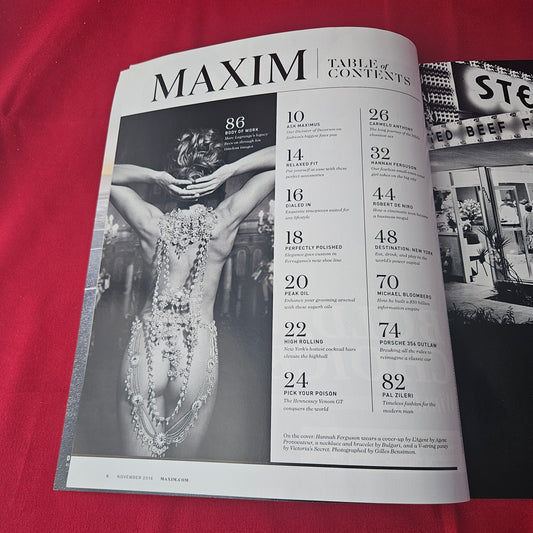 Maxim Magazine November 2016 (1423) Hannah Ferguson Robert De Niro Carmelo Anthony Trevor Noah