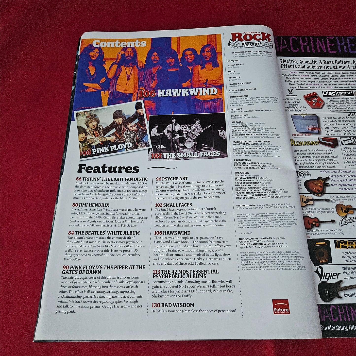 Classic Rock Presents The Doors August 2008 (1426) Jim Morrison Jimi Hendrix Pink Floyd Hawkwind
