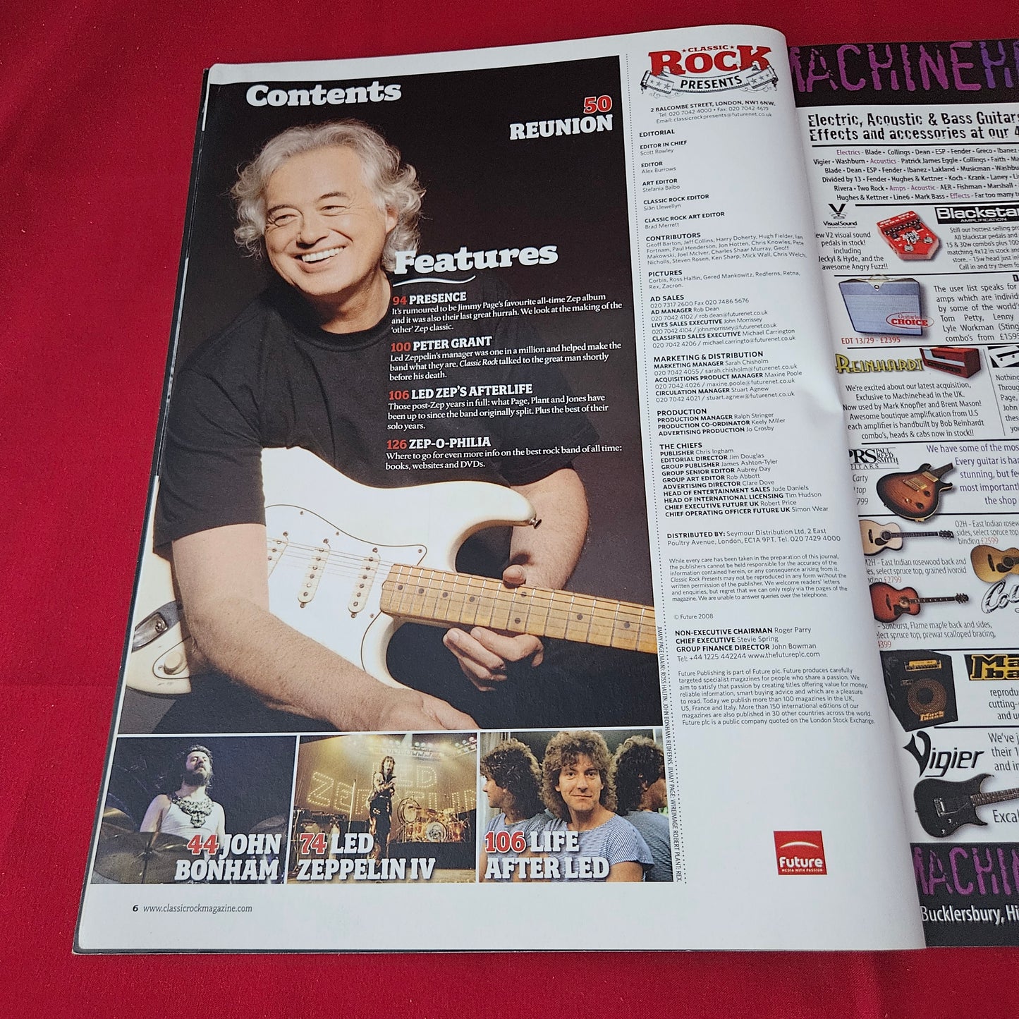 Classic Rock Presents Led Zeppelin September 2008 (1426) Jimmy Page Robert Plant John Bonham