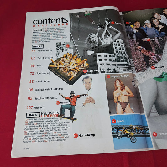 Loaded Magazine March 2000 (1427) Martin Kemp Jennifer Lopez Five Ian Brown Angelica Bridges