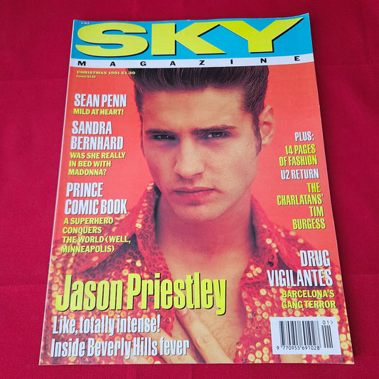 Sky Magazine Christmas 1991 (1428) Jason Priestley Sean Penn U2 Tim Burgess