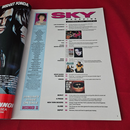 Sky Magazine December 1991 (1428) Lisa Stansfield Keanu Reeves Tone Loc