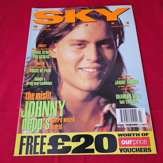 Sky Magazine July 1993 (1428) Johnny Depp Brandon Lee Janine Turner Manic Street Preachers