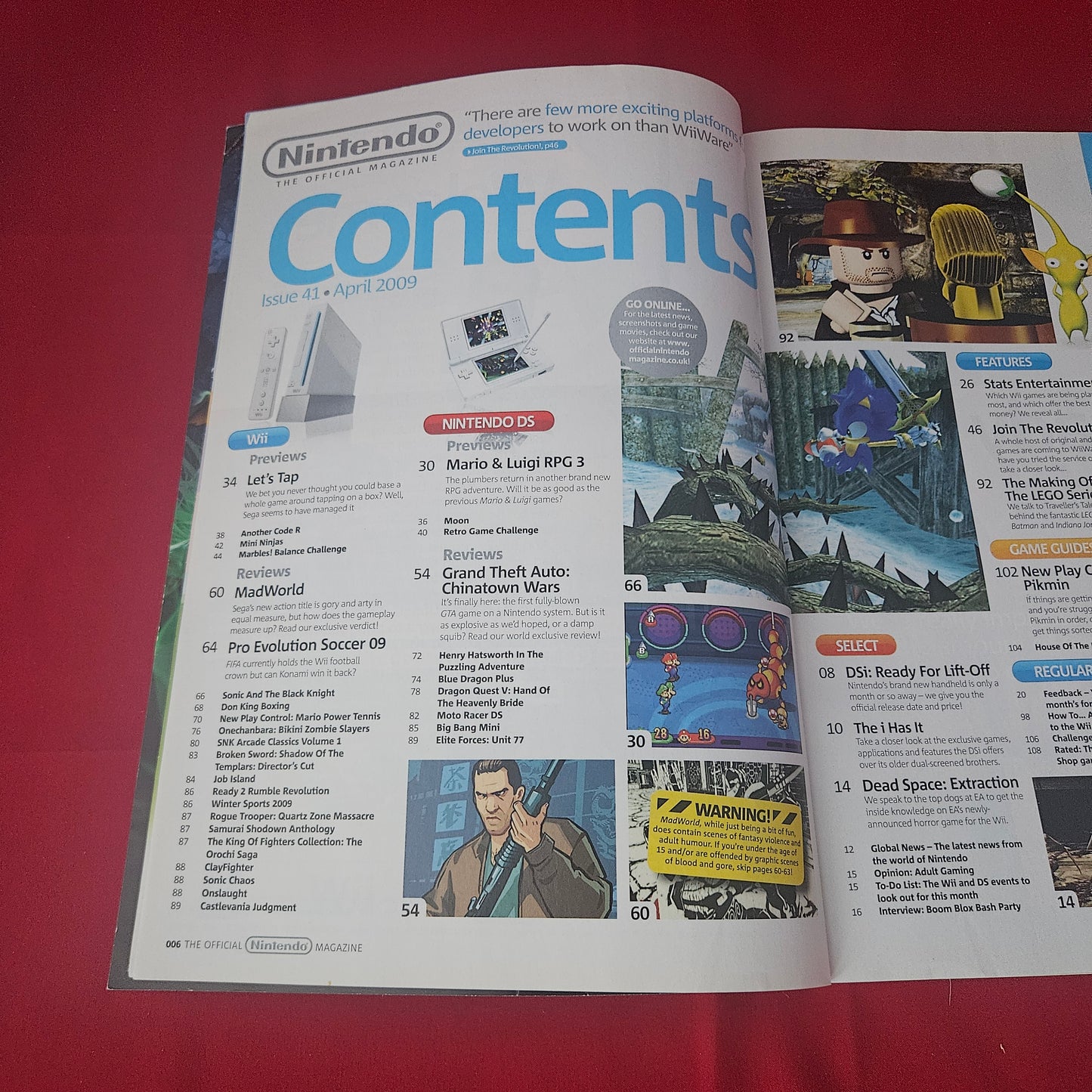 Nintendo The Official Magazine April 2009 (1430) Grand Theft Auto Chinatown Wars Wario Sonic Wii DS