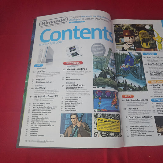 Nintendo The Official Magazine April 2009 (1430) Grand Theft Auto Chinatown Wars Wario Sonic Wii DS