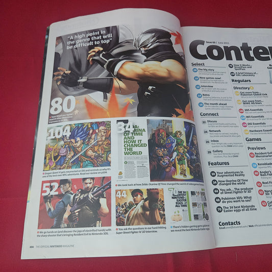 Nintendo The Official Magazine June 2011 (1430) Dragon Quest VI Ocarina Of Time Resident Evil 3DS
