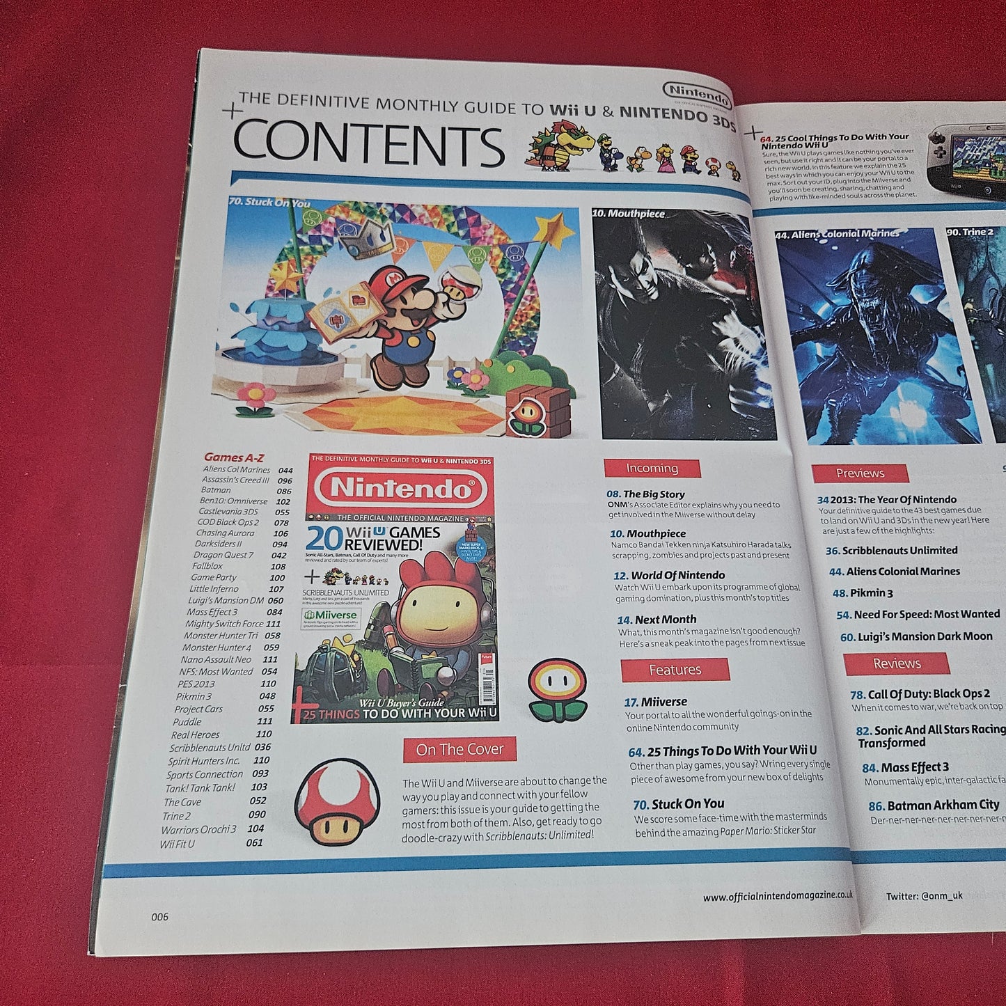 Nintendo The Official Magazine January 2013 (1430) Wii U Scribblenauts Mario Luigi Link