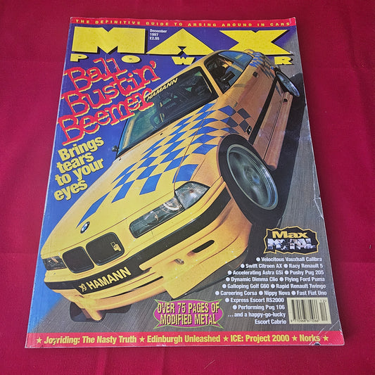 Max Power Magazine December 1997 (1431) Astra GSi VW Golf G60 Vauchall Nova