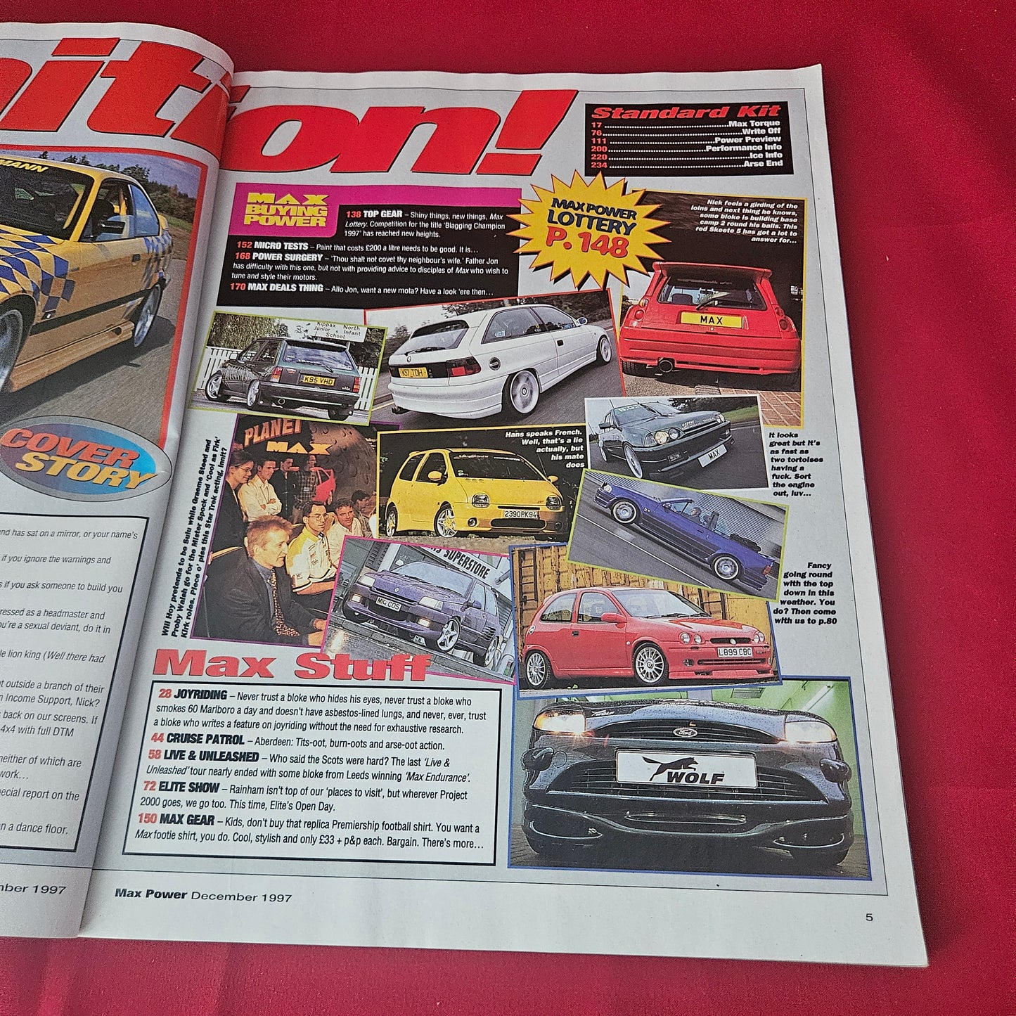 Max Power Magazine December 1997 (1431) Astra GSi VW Golf G60 Vauchall Nova