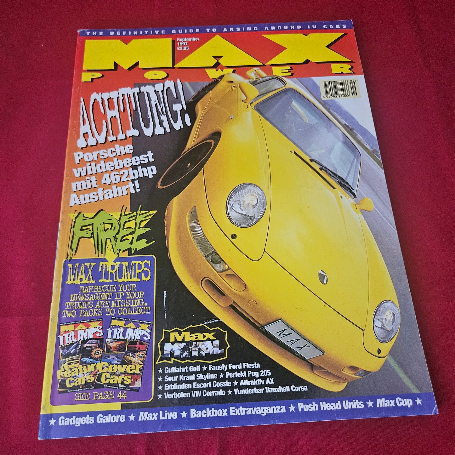 Max Power Magazine September 1997 (1431) Nissan Skyline MK2 Golf Nova GTE Porsche