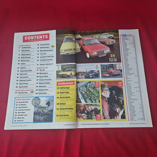Practical Classics Magazine July 2024 (1432) Alfa 156 TR4 Aston DB7 Austin Seven