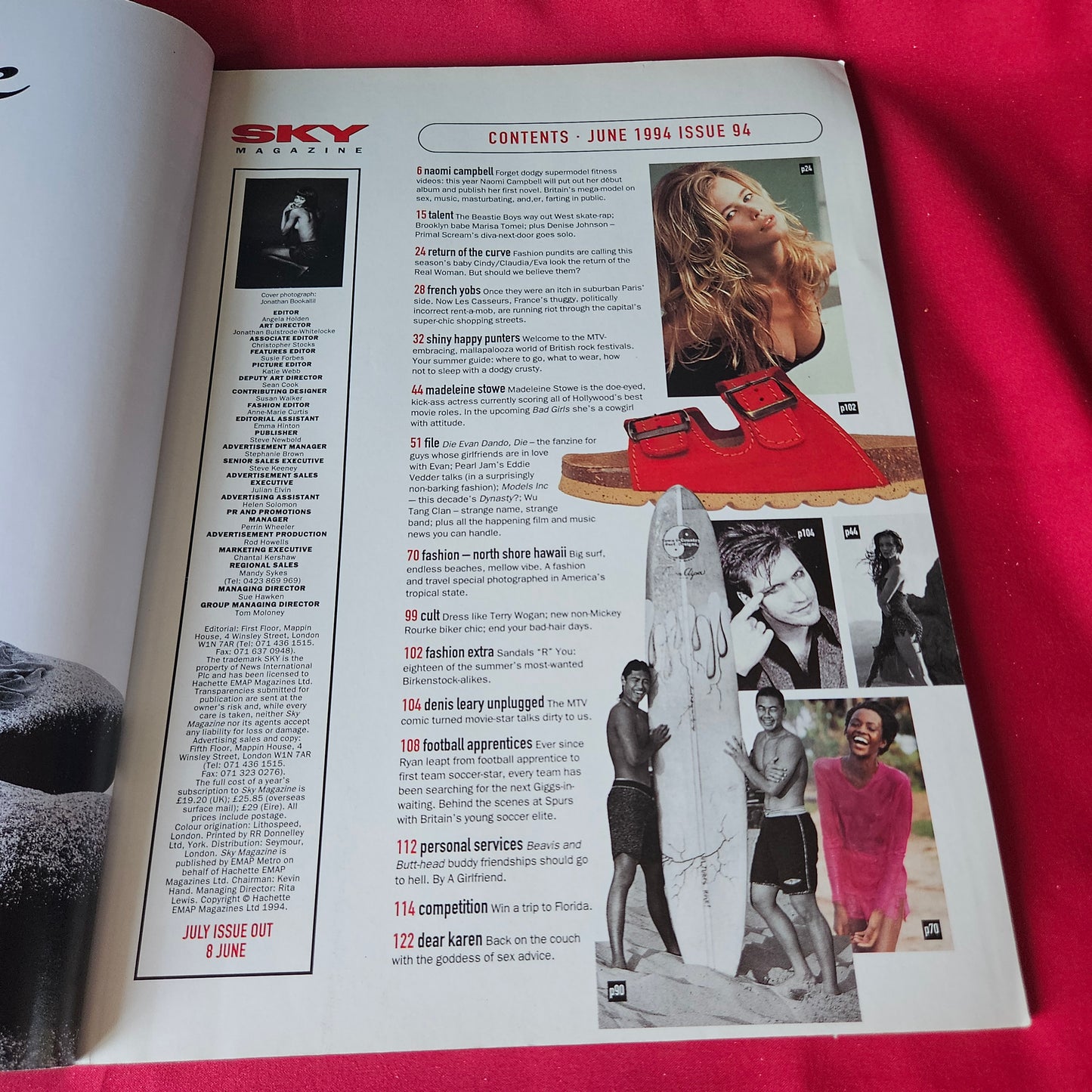 Sky Magazine June 1994 Naomi Campbell Eddie Vedder Beastie Boys (1443)