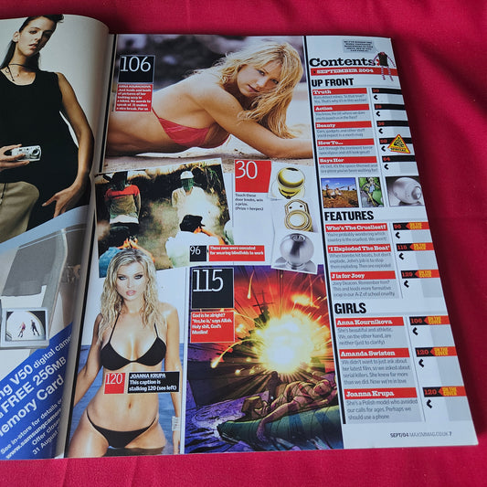Maxim Magazine September 2004 Anna Kournikova Joanna Krupa Amanda Swisten (1444)