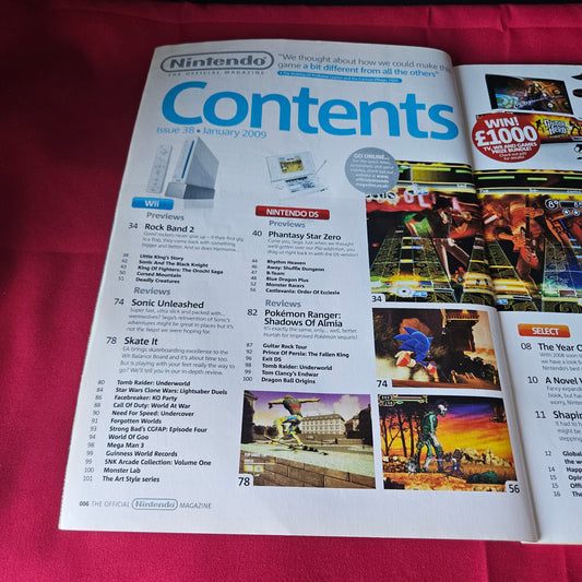 Official Nintendo Magazine Issue 38 January 2009 Sonic Unleashed Pokémon Ranger (1445)