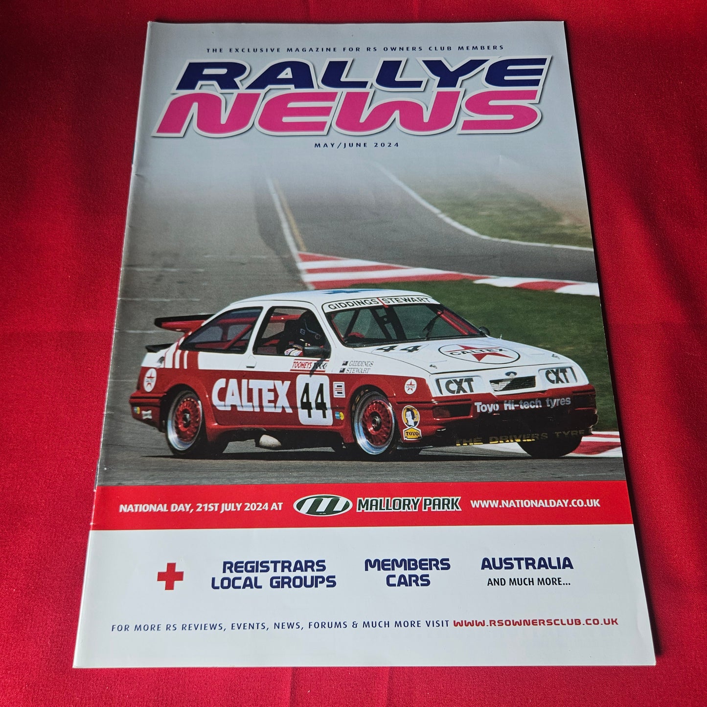 Rallye News Magazine May June 2024 Ford Sierra RS Cosworth Caltex Race Car (1448)