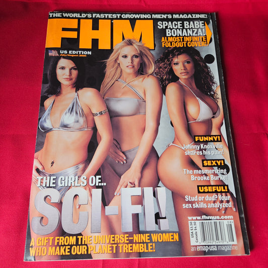 FHM Magazine US July August 2001 Brooke Burke Johnny Knoxville Sci-Fi Girls Foldout (1451)