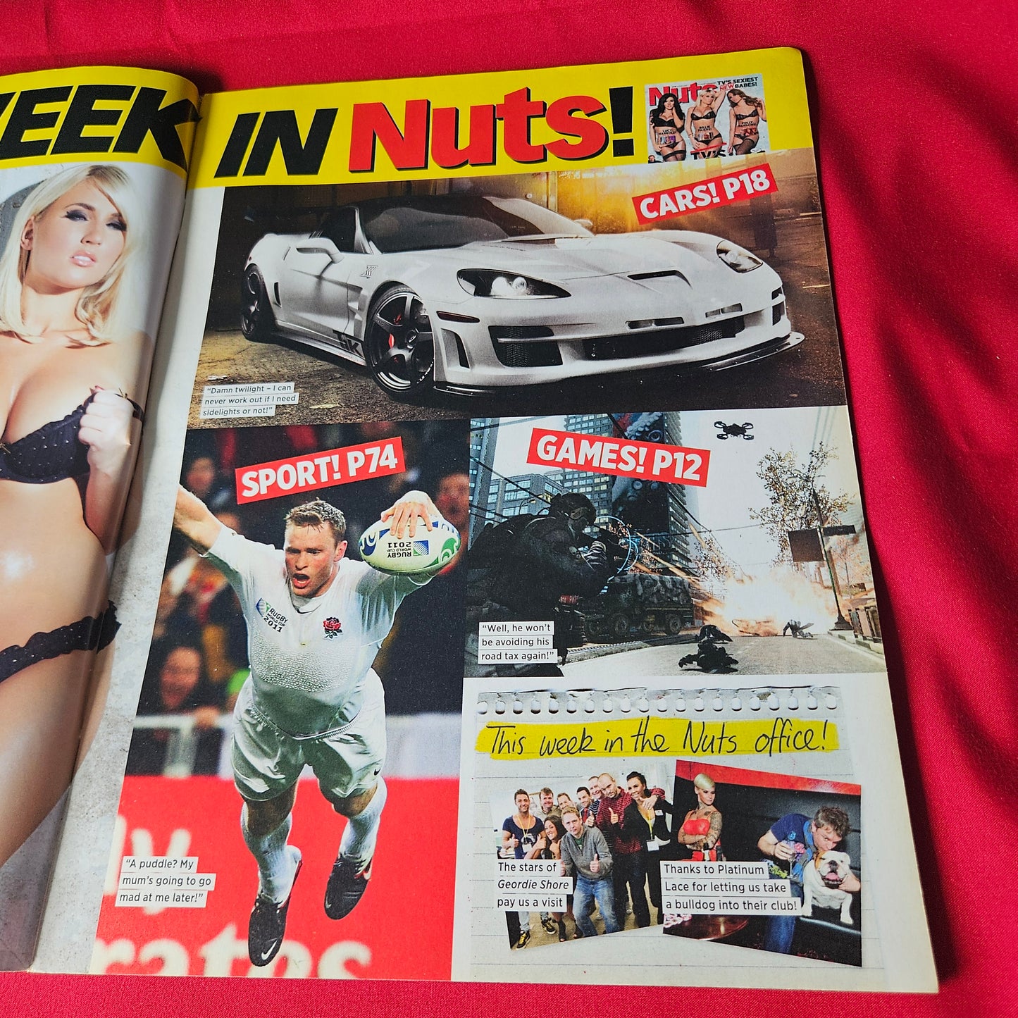 Nuts Magazine 3-9 February 2012 RARE POSTER Billie Faiers Lucy Harrold SKU 1453