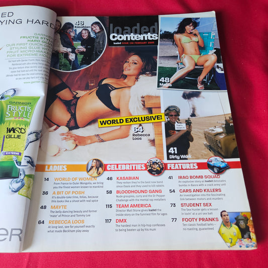 Loaded Magazine February 2005 RARE Rebecca Loos David Beckham Kasabian DMX SKU 1454