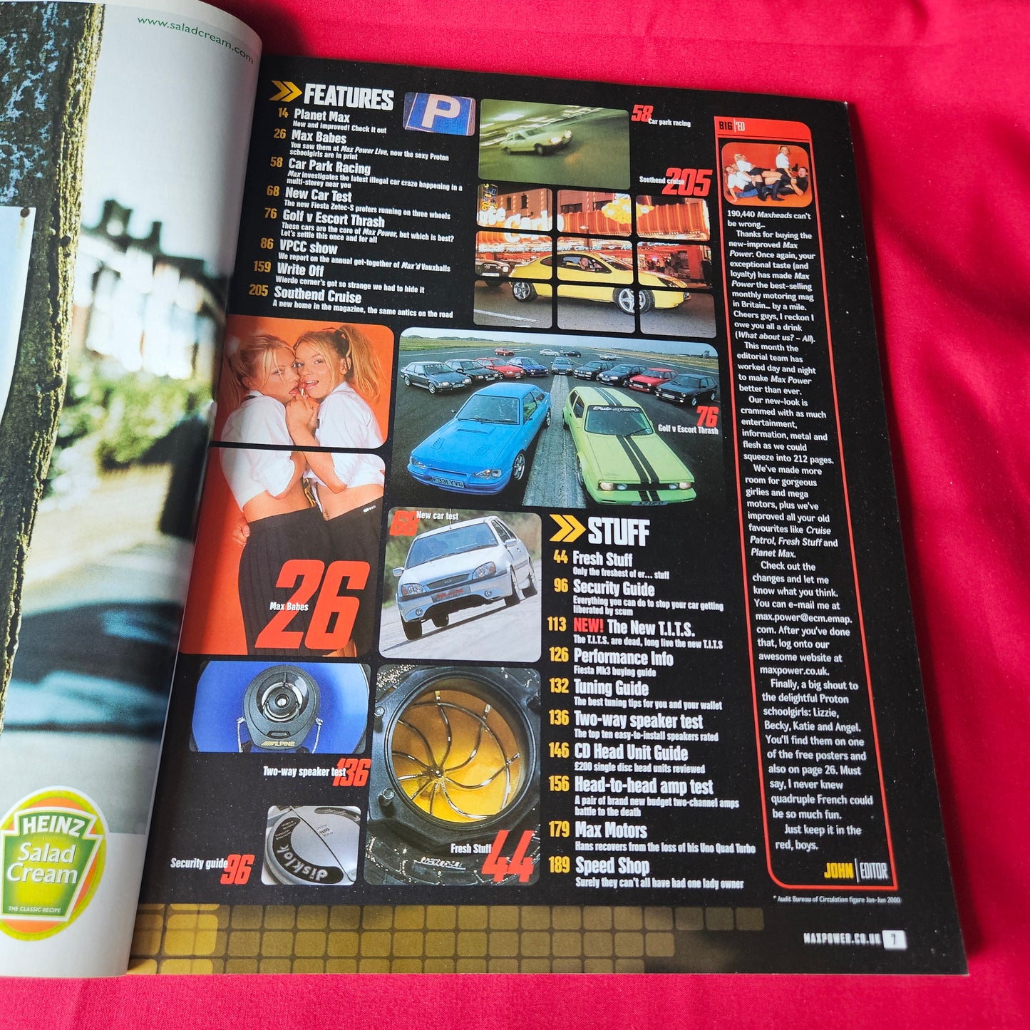Max Power Magazine November 2000 RARE Honda Civic Peugeot 306 Saxo VTS SKU 1455
