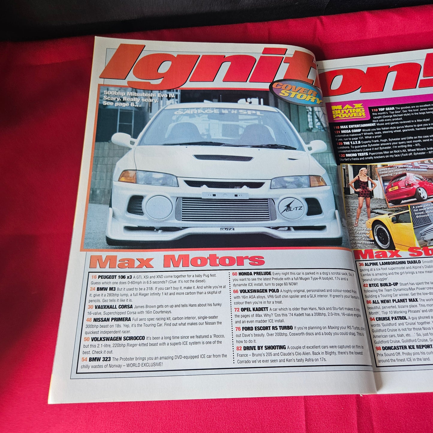 Max Power Magazine July 1998 RARE Mitsubishi Evo IV BMW M3 Escort RS SKU 1455