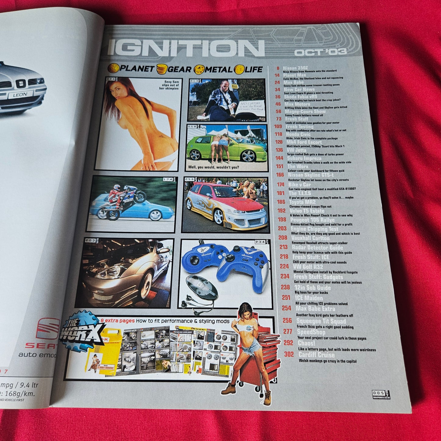 Max Power Magazine October 2003 RARE Nissan 350Z VW Golf Sam SKU 1455