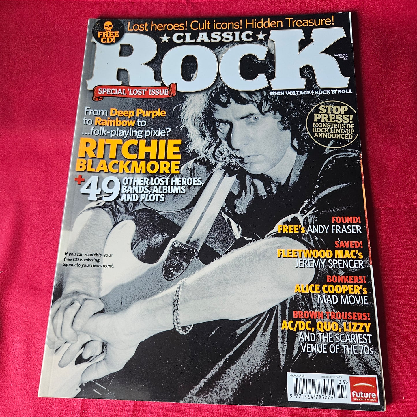 Classic Rock Magazine March 2006 Ritchie Blackmore Deep Purple Rainbow SKU 1456