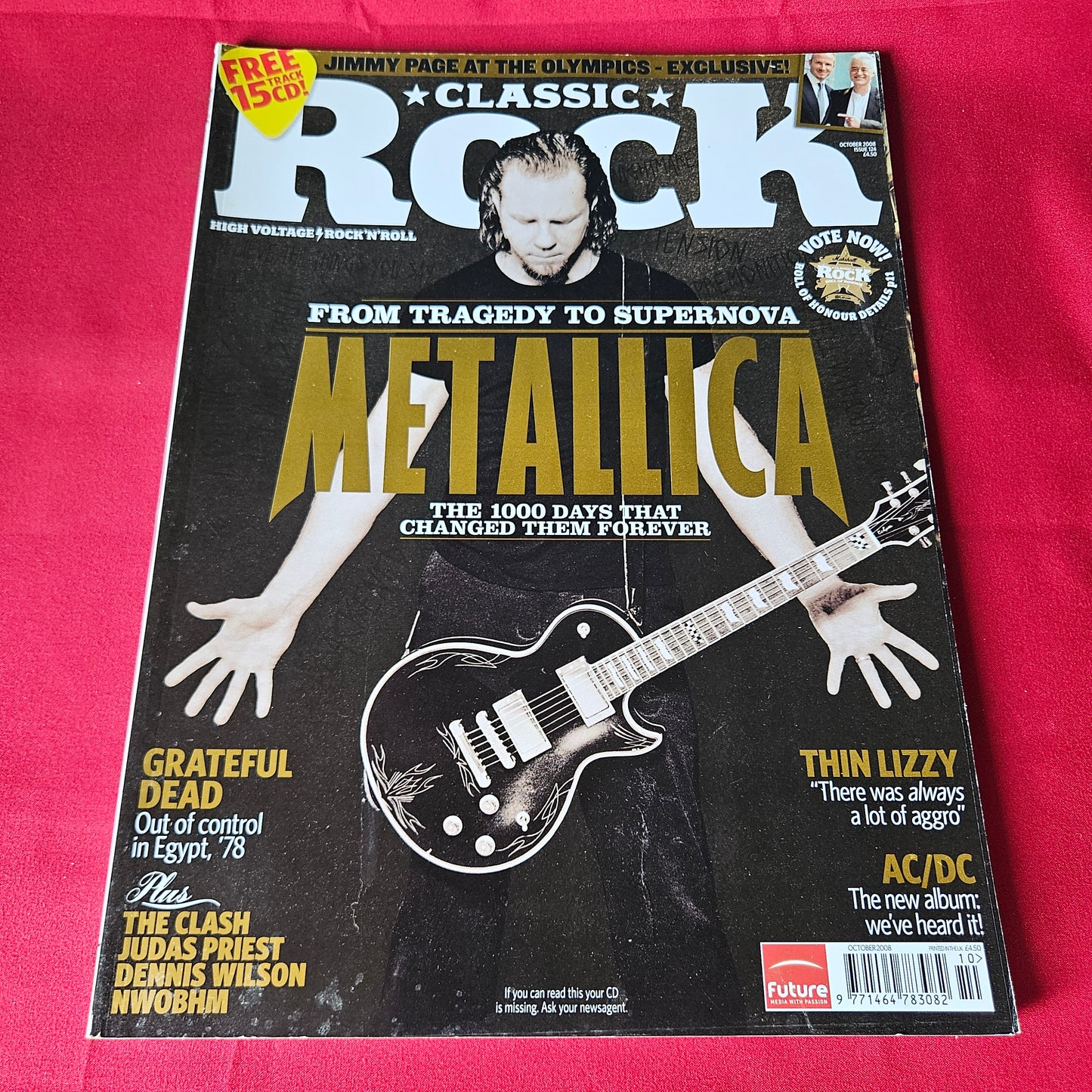 Classic Rock Magazine October 2008 Metallica AC/DC Thin Lizzy Grateful Dead 1456