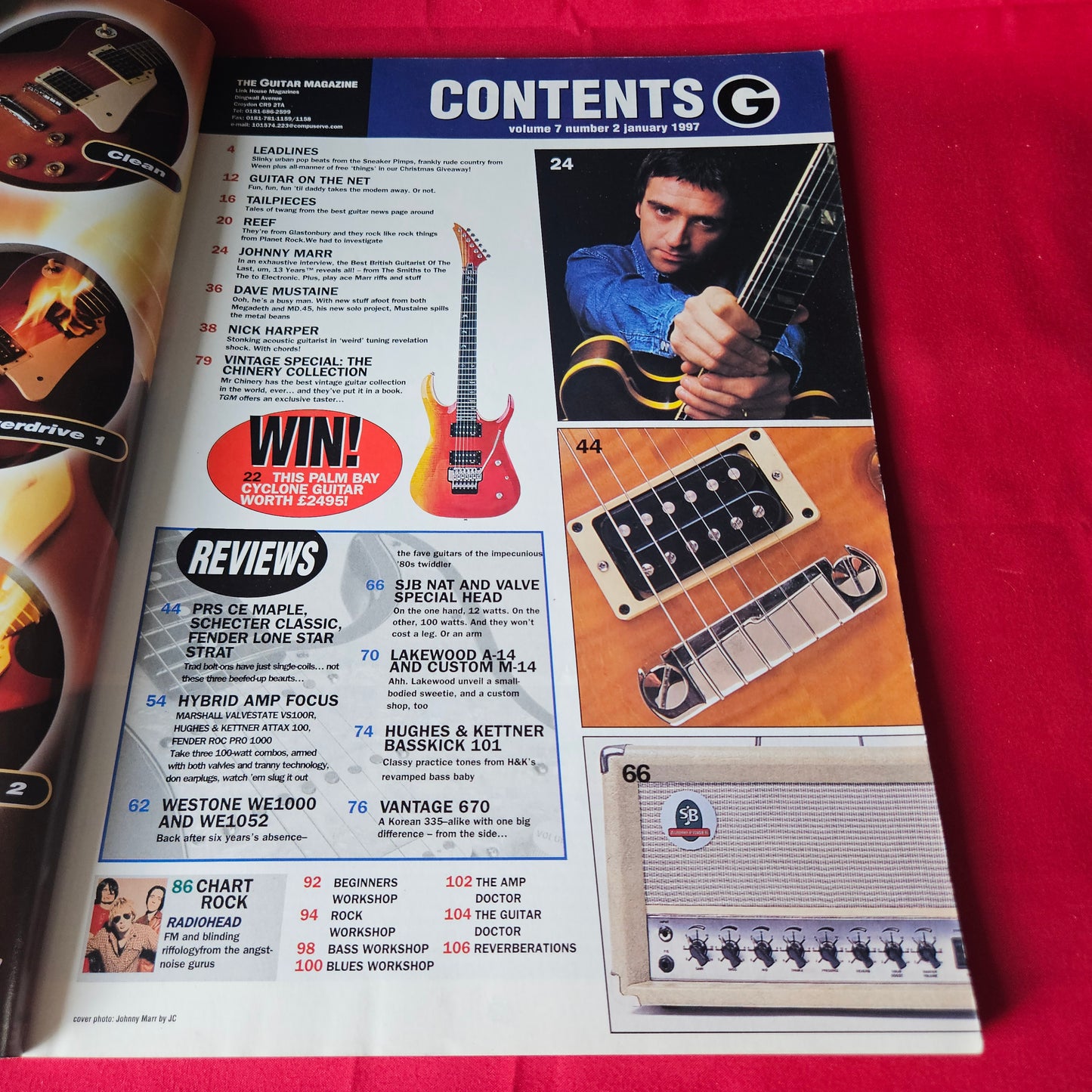 The Guitar Magazine January 1997 Johnny Marr Radiohead Mustaine Nick Harper 1457